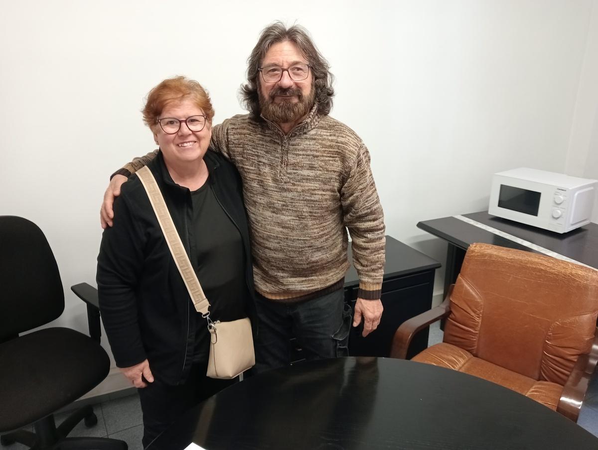 Juanjo y María Jose, en una imagen tomada este martes en la redacción de Levante EMV La Safor