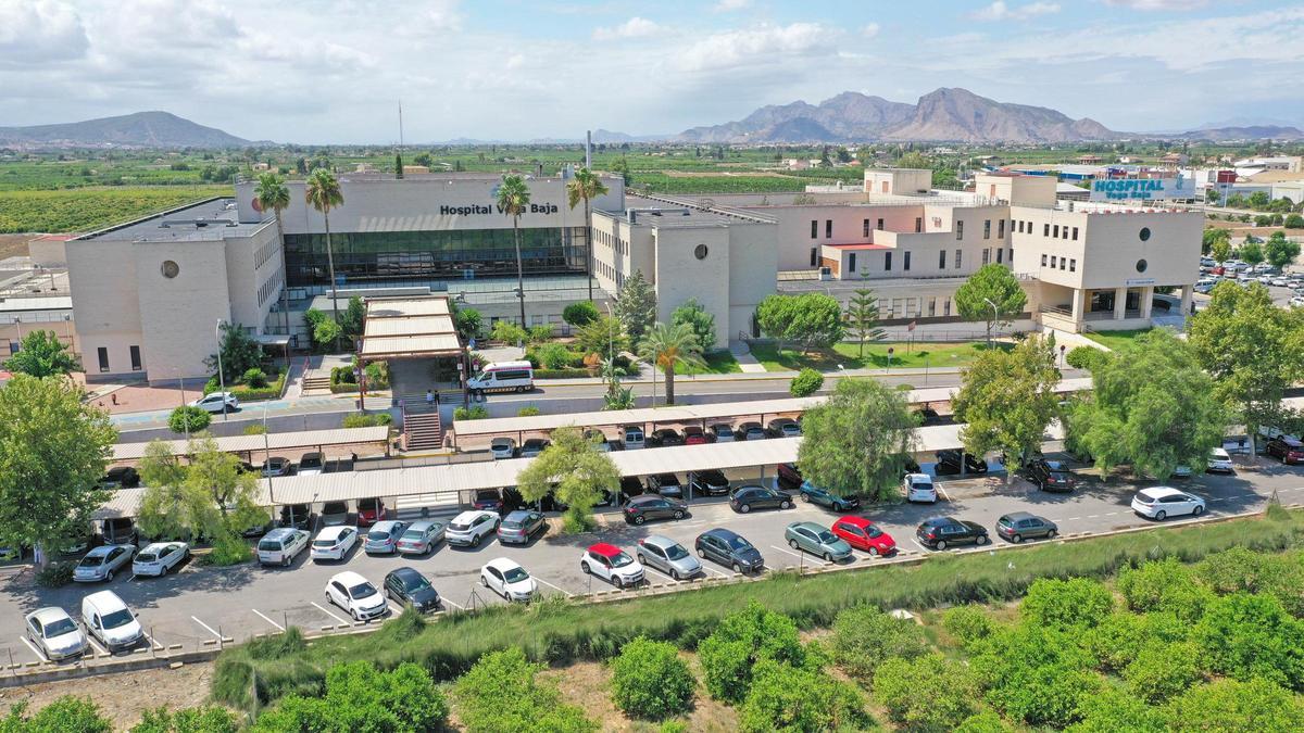 Vista aérea del Hospital Vega Baja en la pedanía oriolana de San Bartolomé.