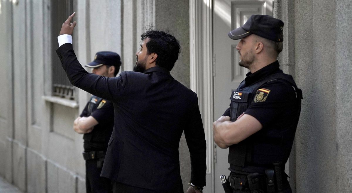 Alvise Pérez, a la llegada al Tribunal Supremo.