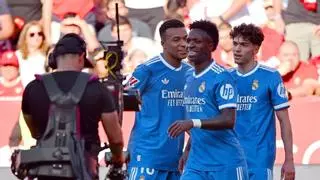 Un polémico gol de Vinícius le brinda al Real Madrid un día sin incendios en Sevilla