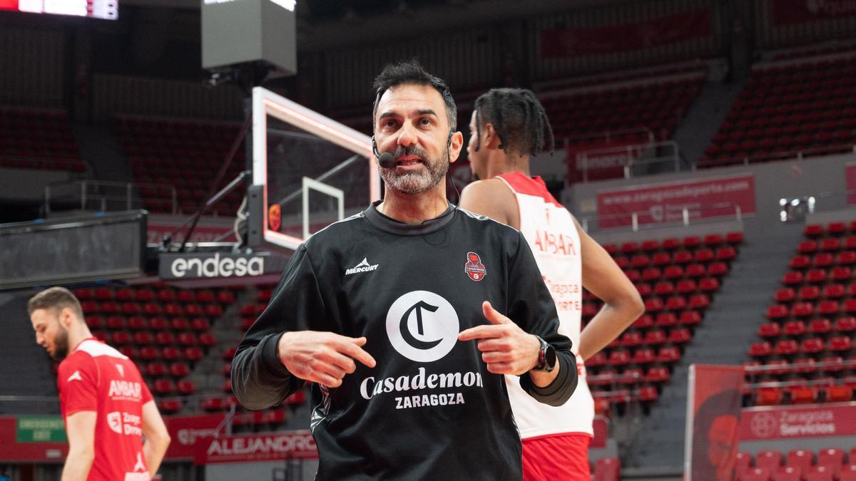 Jesús Ramírez, durante el entrenamiento de puertas abiertas.