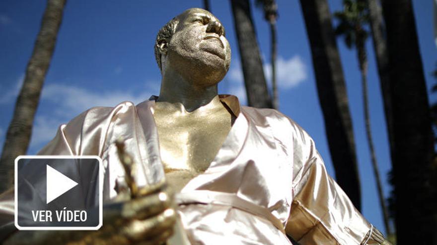 La estatua de Harvey Weinsten en Hollywood.