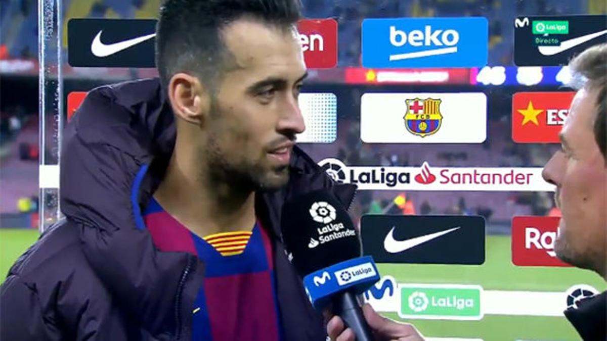 Busquets: Tenemos una ventaja muy grande teniendo al mejor lanzador del mundo