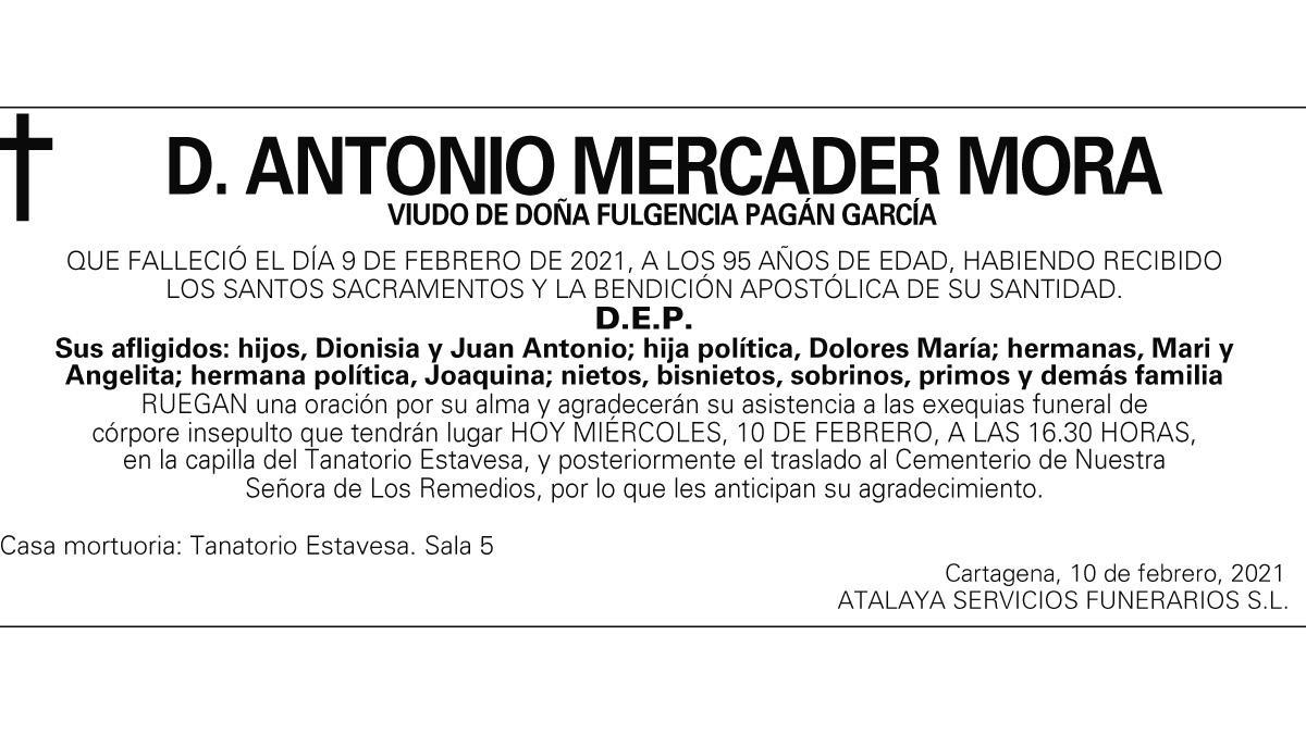 D. Antonio Mercader Mora