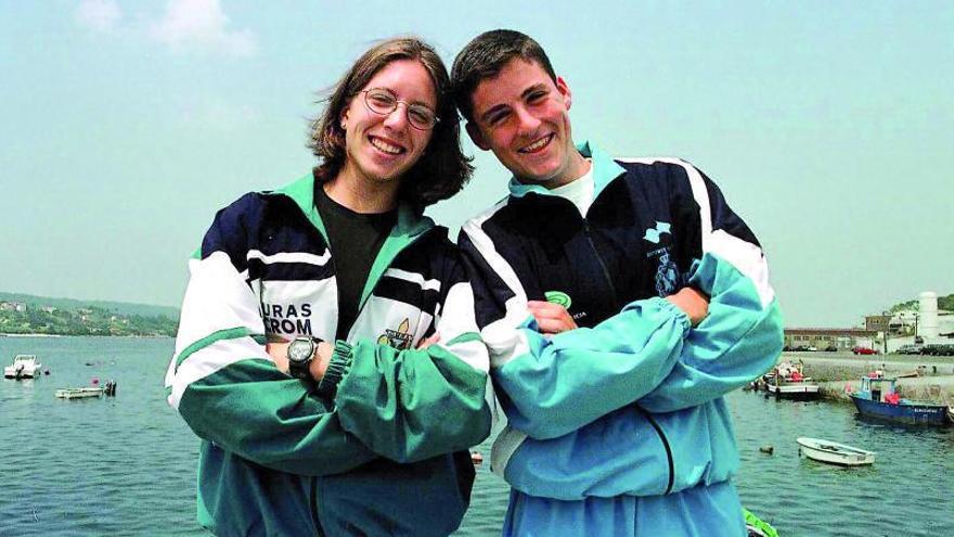 Teresa Portela y David Cal,  en su etapa juvenil.  