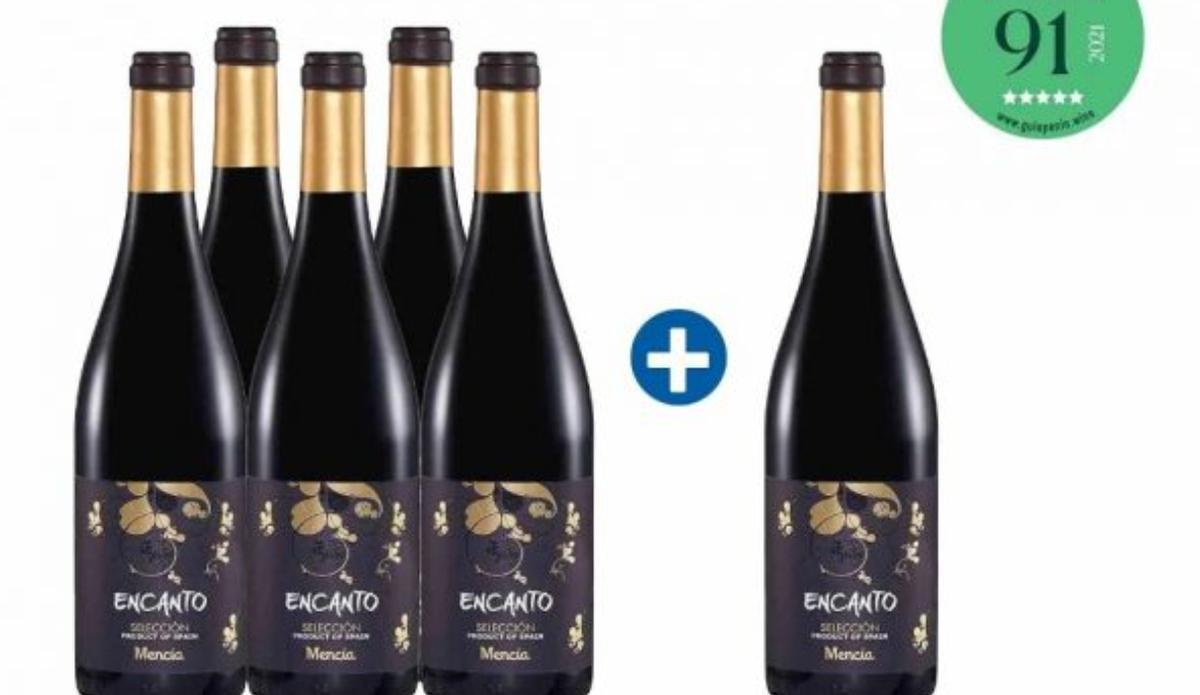 Pack 5+1 Encanto Selección vino Tinto de Lidl.