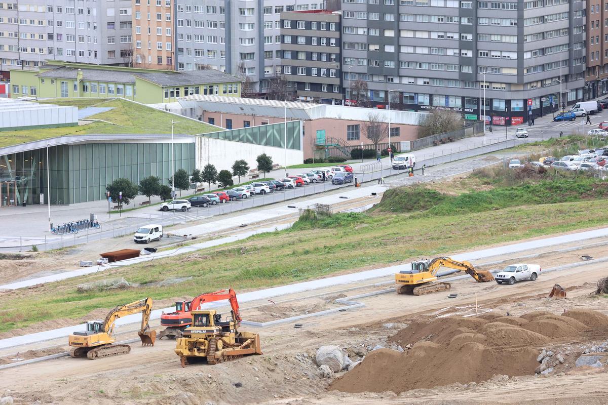 Obras de urbanización en Visma