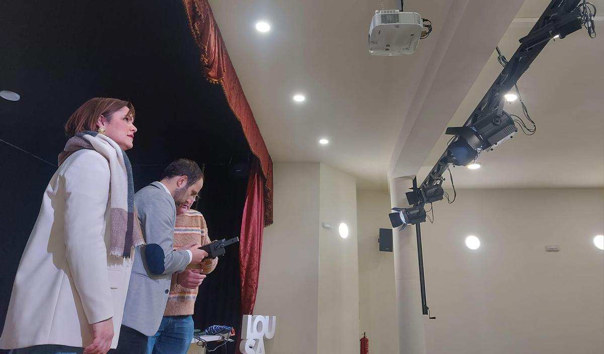 Pola esquerda, Silvia Agrafojo, Esteban Ares e Ramón Martínez.