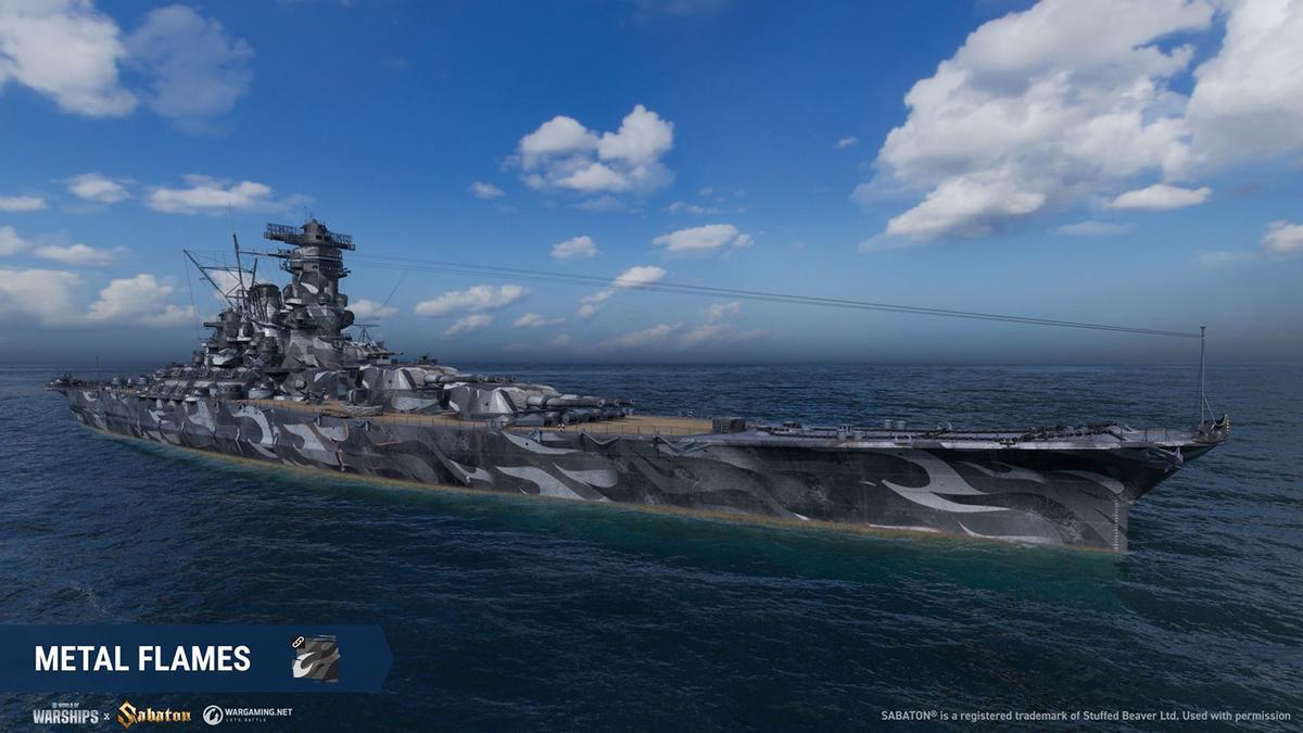 Metal Flames dentro de World of Warships X Sabaton