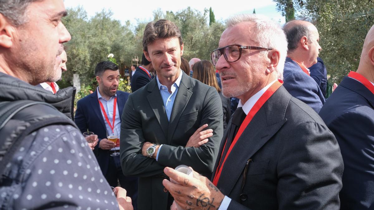 Jesús Navarro y Juan Carlos Ferrero durante el acto de presentación del nuevo foro de la Cámara de Comercio de Alicante.