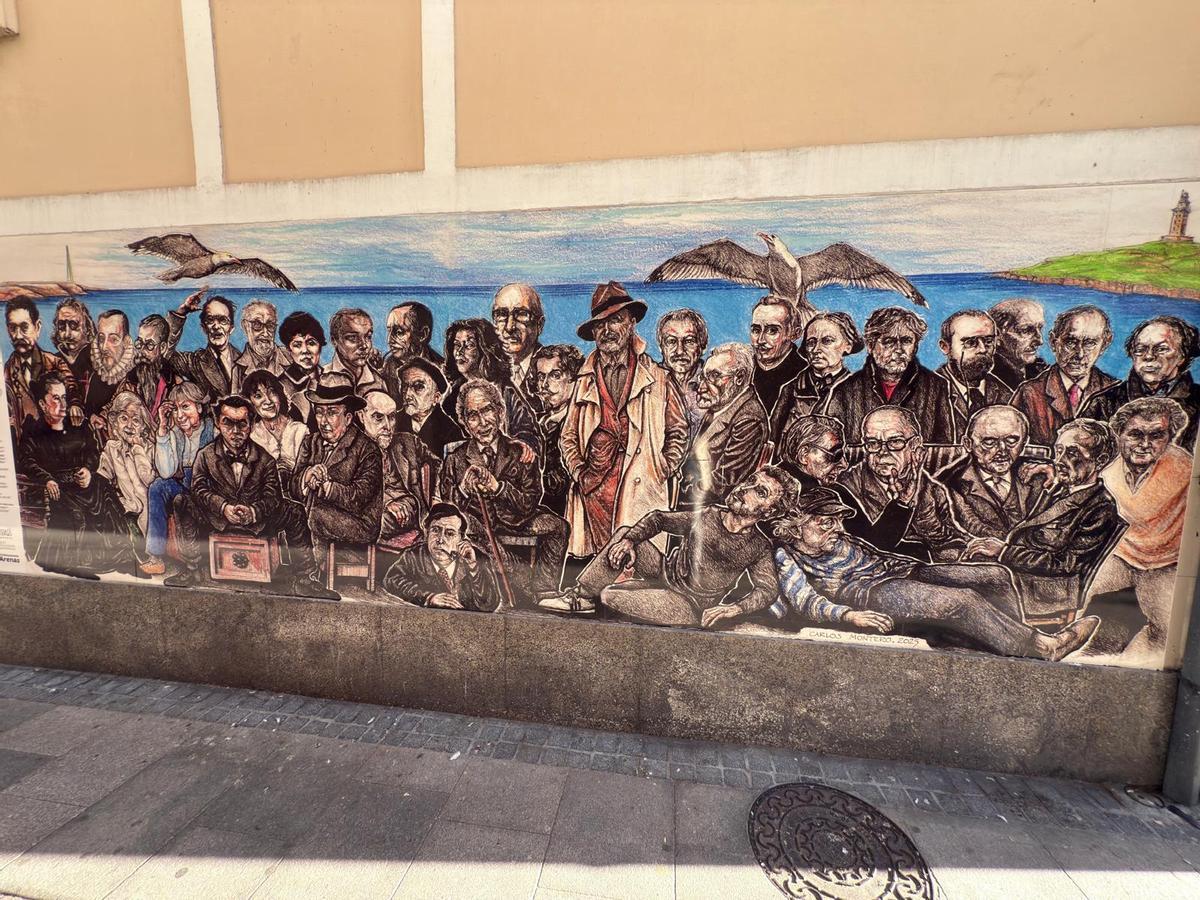 Mural &quot;Nuestros escritores&quot; en la calle Arévalo