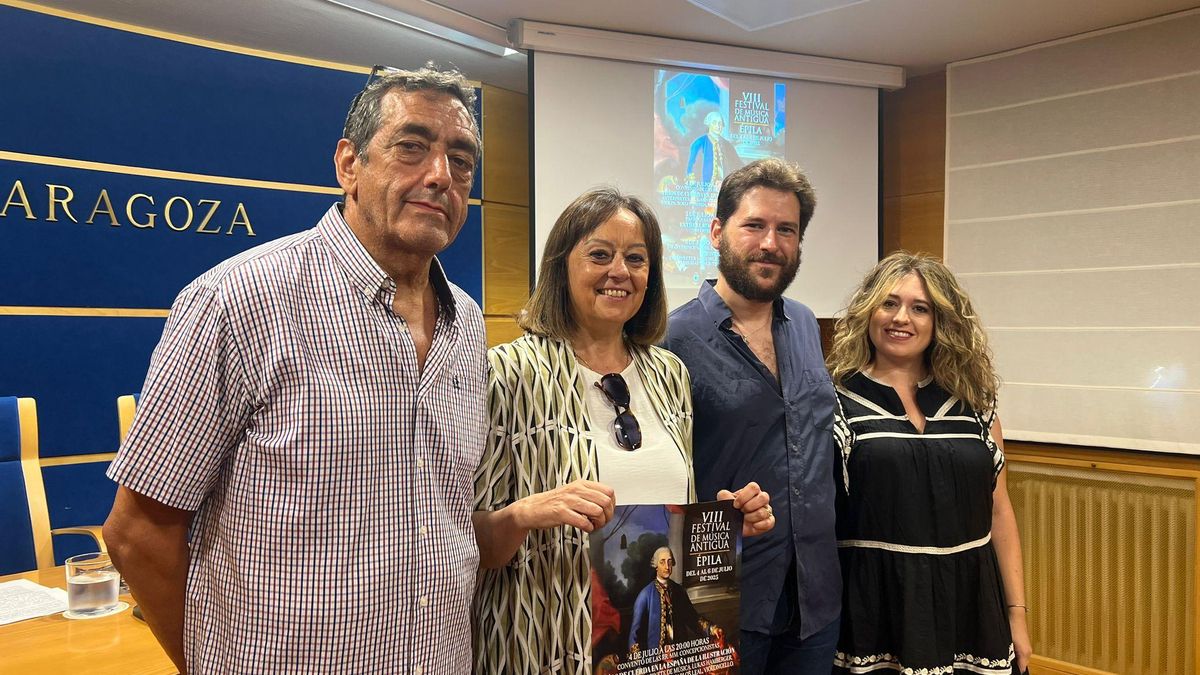 Presentación del Festival de Música Antigua de Épila, este jueves.