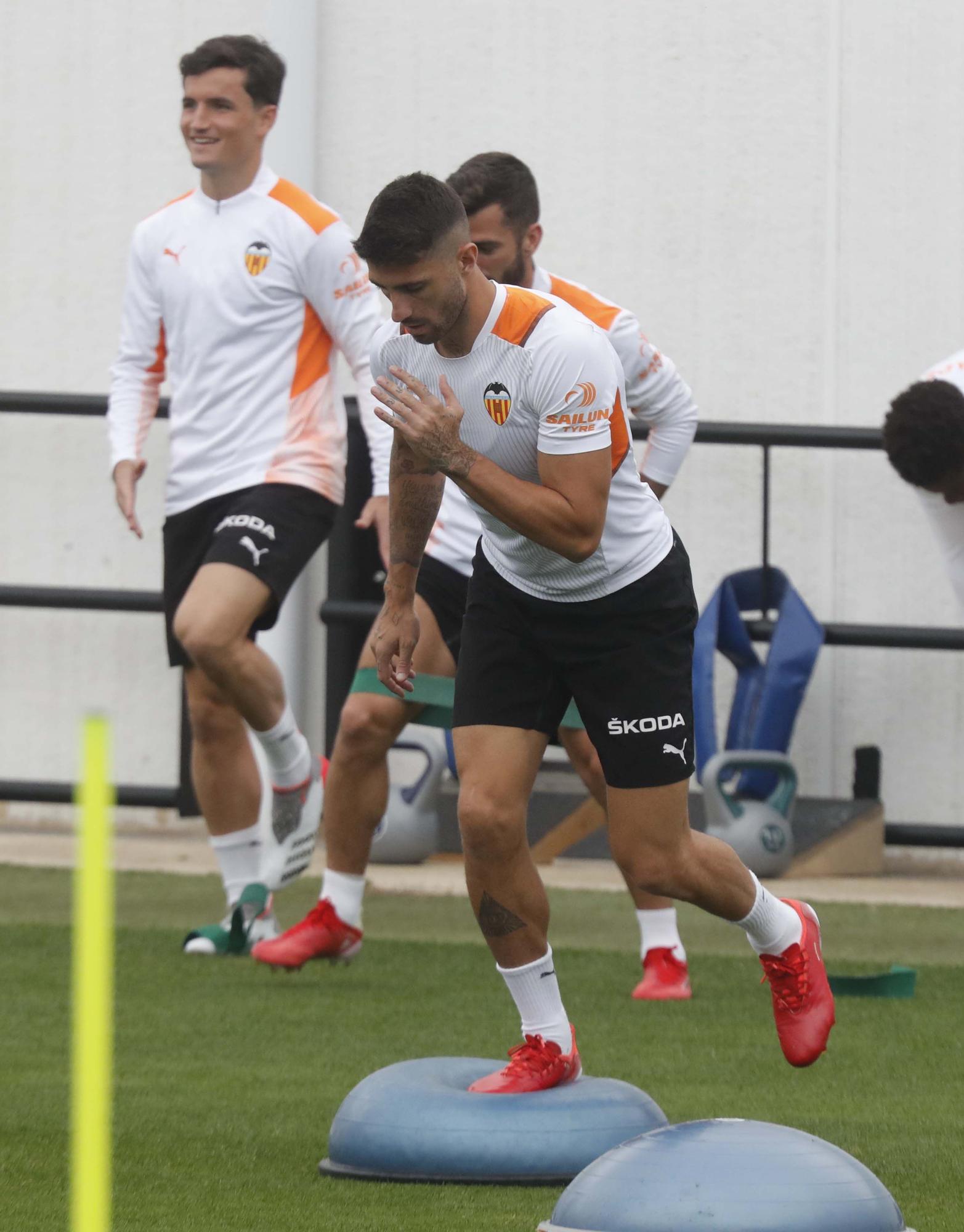 Entrenamiento del Valencia antes del encuentro frente al Mallorca