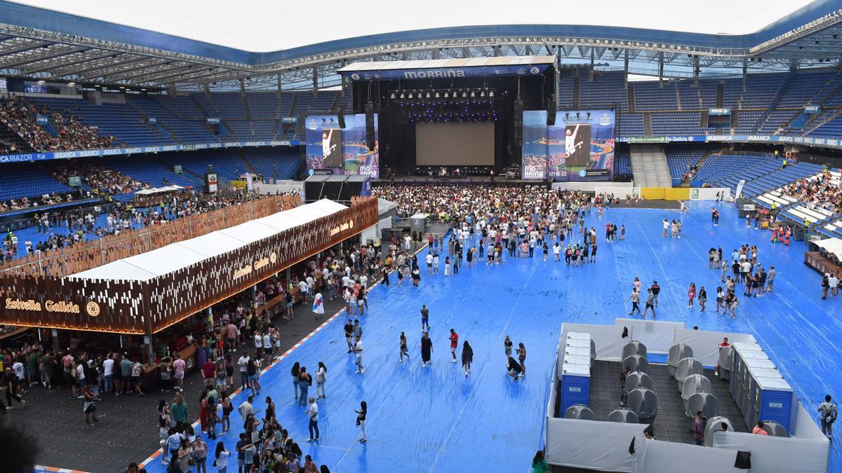 O escenario do Morriña Fest, no estadio de Riazor en A Coruña