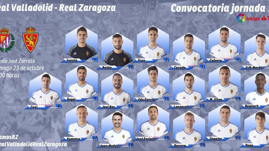 Cani, entre los 19 convocados ante el Valladolid