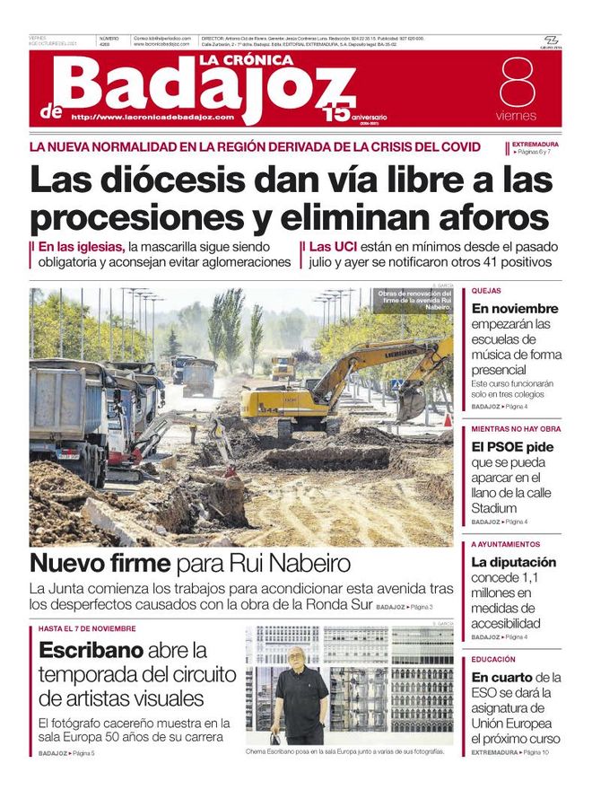 Consulta la portada correspondiente al día 8 de octubre del 2021