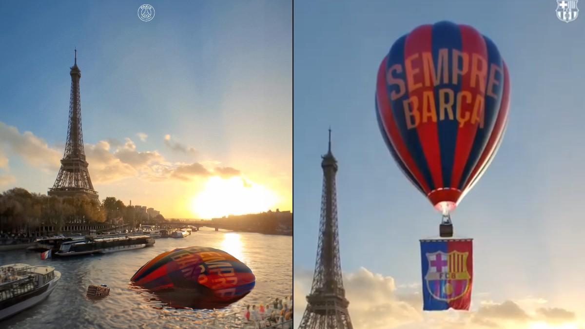 La 'vacilada' del PSG con el globo del Barça en París