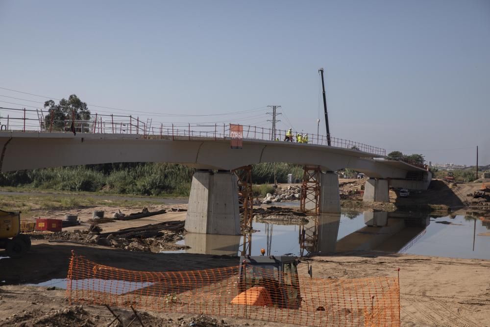 Reconstrucció del pont sobre el riu Tordera destruït pel Gloria