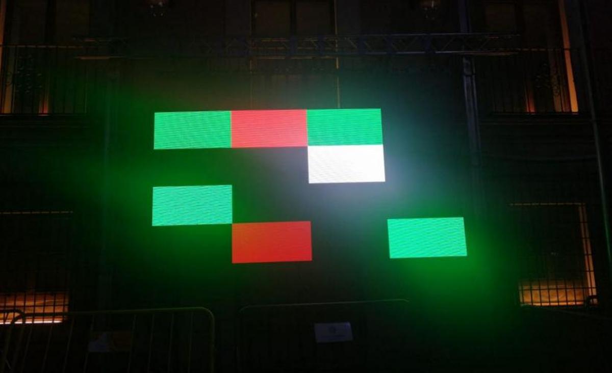 Esto lo es lo que se visualizaba en la pantalla LED