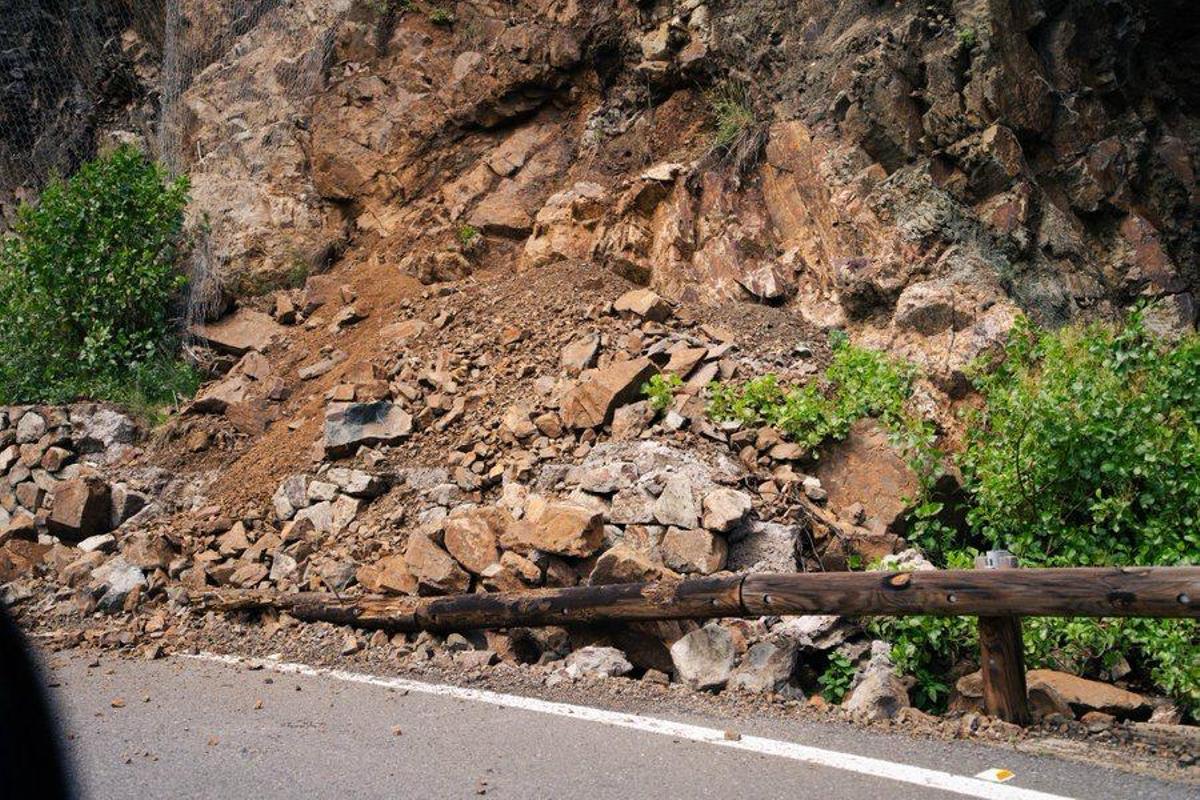 Deesprendimientos en La Gomera