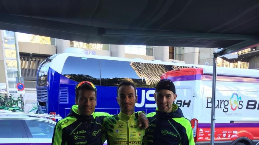 José Carlos, Gallu y Nando, en la Vuelta a Madrid. // FdV