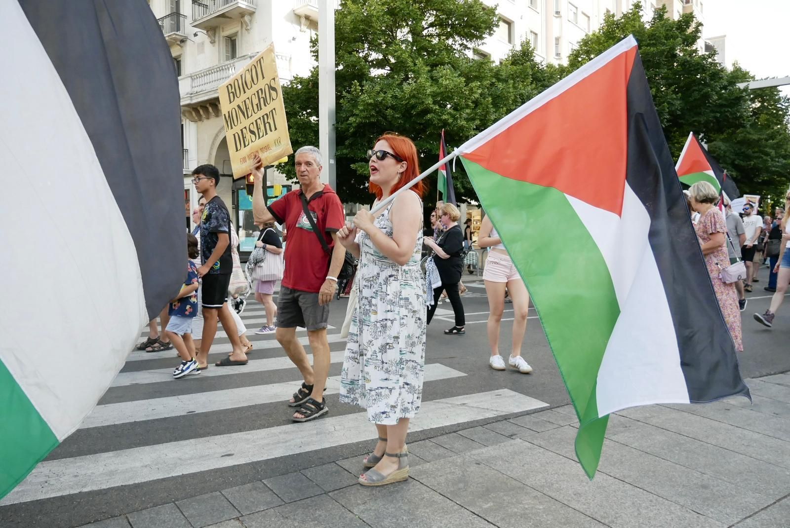 En imágenes | Manifestación en apoyo a Palestina en Zaragoza