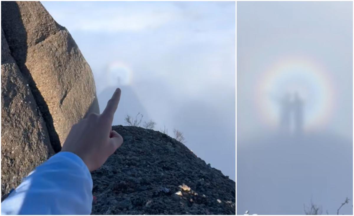 L'espectre de Brocken enregistrat per Sergi Cabeza a Montserrat