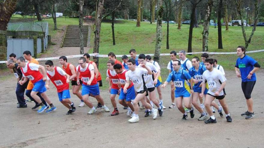 Salida de una de las pruebas disputadas en Castrelos.