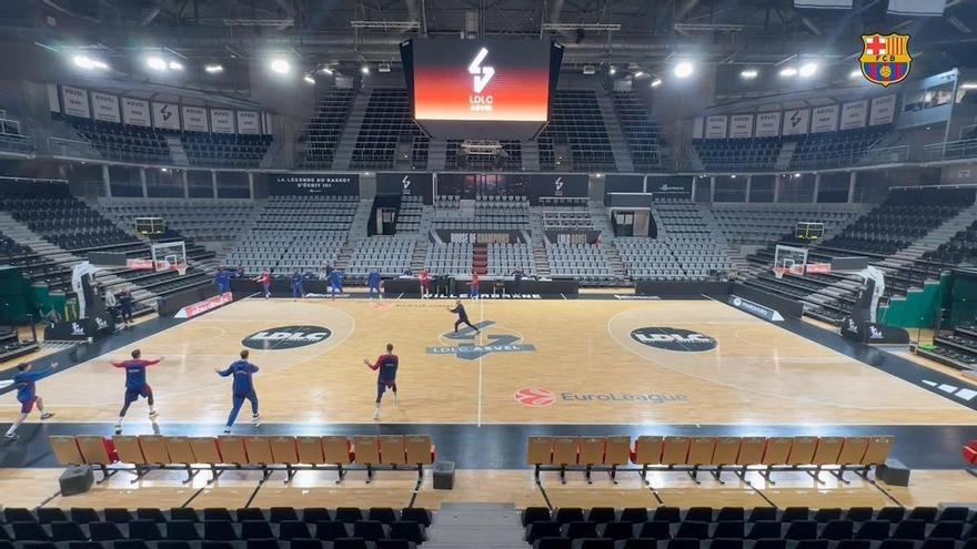 El Barça ya prepara en el LDCL Arena su partido ante el Asvel