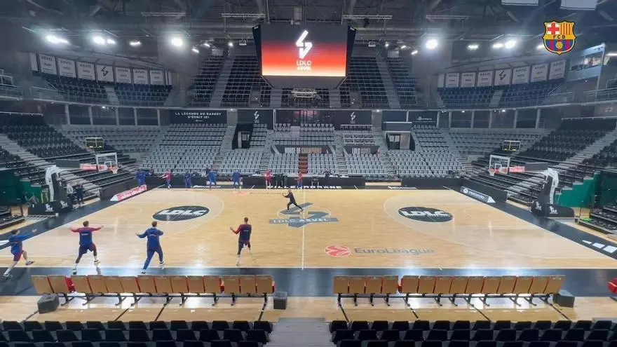 El Barça ya prepara en el LDCL Arena su partido ante el Asvel