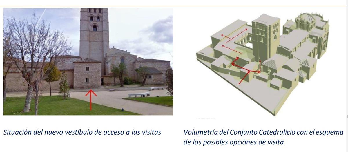 Zona de la Catedral donde se instalaría la plataforma.