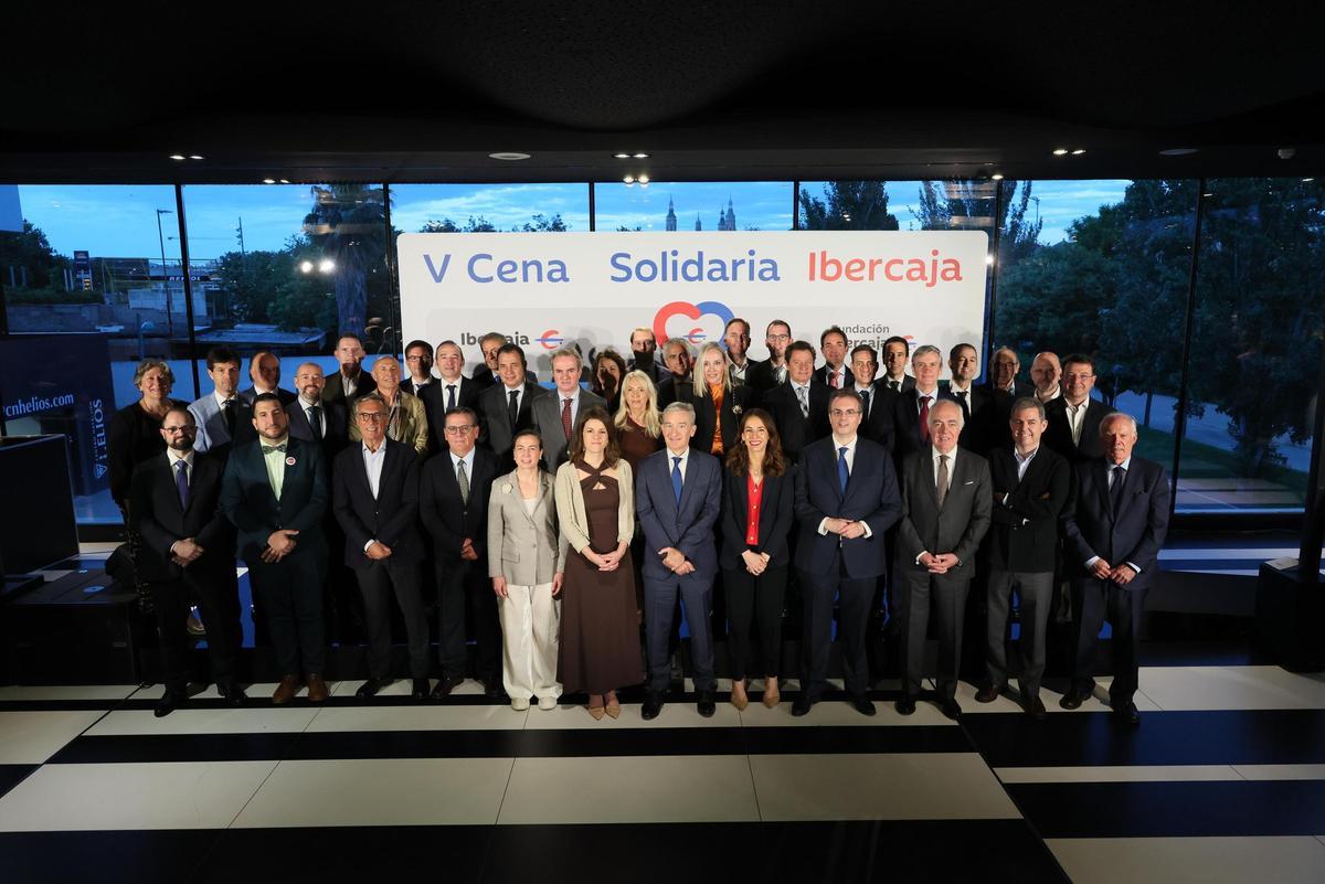 La Cena Solidaria de Ibercaja reparte casi un millón de euros entre 17 proyectos sin ánimo de lucro
