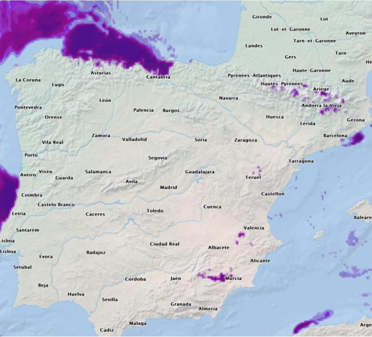 Mapa de nubes.