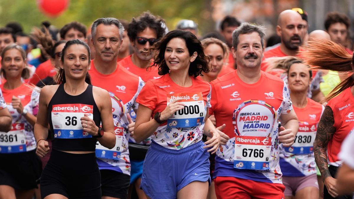 Isabel Díaz Ayuso durante la última carrera
