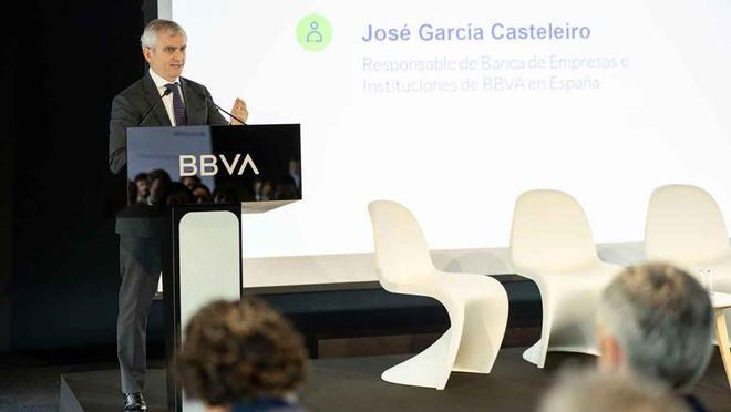 José García Casteleiro, responsable de Banca d’Empreses i Institucions del BBVA a Espanya, en una de les sessions de la Setmana de la Sostenibilitat de BBVA.
