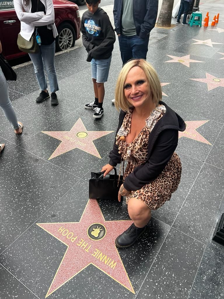 Caro Robens auf dem Walk of Fame in Hollywood.