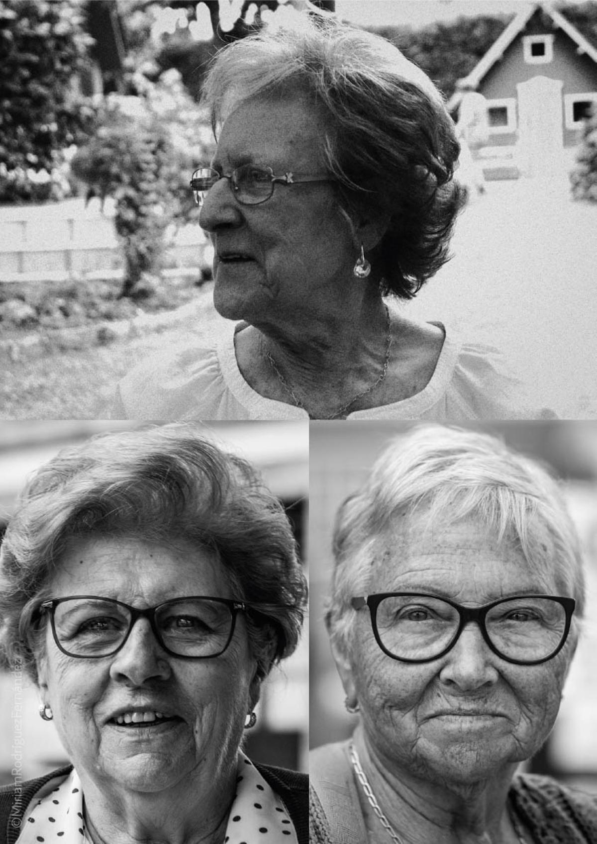 Varios retratos de los que componen el trabajo.