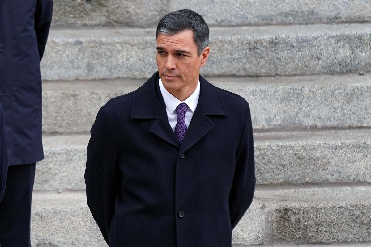 El presidente del Gobierno, Pedro Sánchez, durante el acto del Día de la Constitución, en el Congreso.