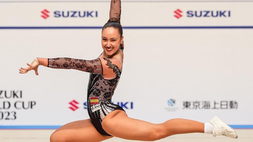 Paula García en una competición internacional en Tokio.