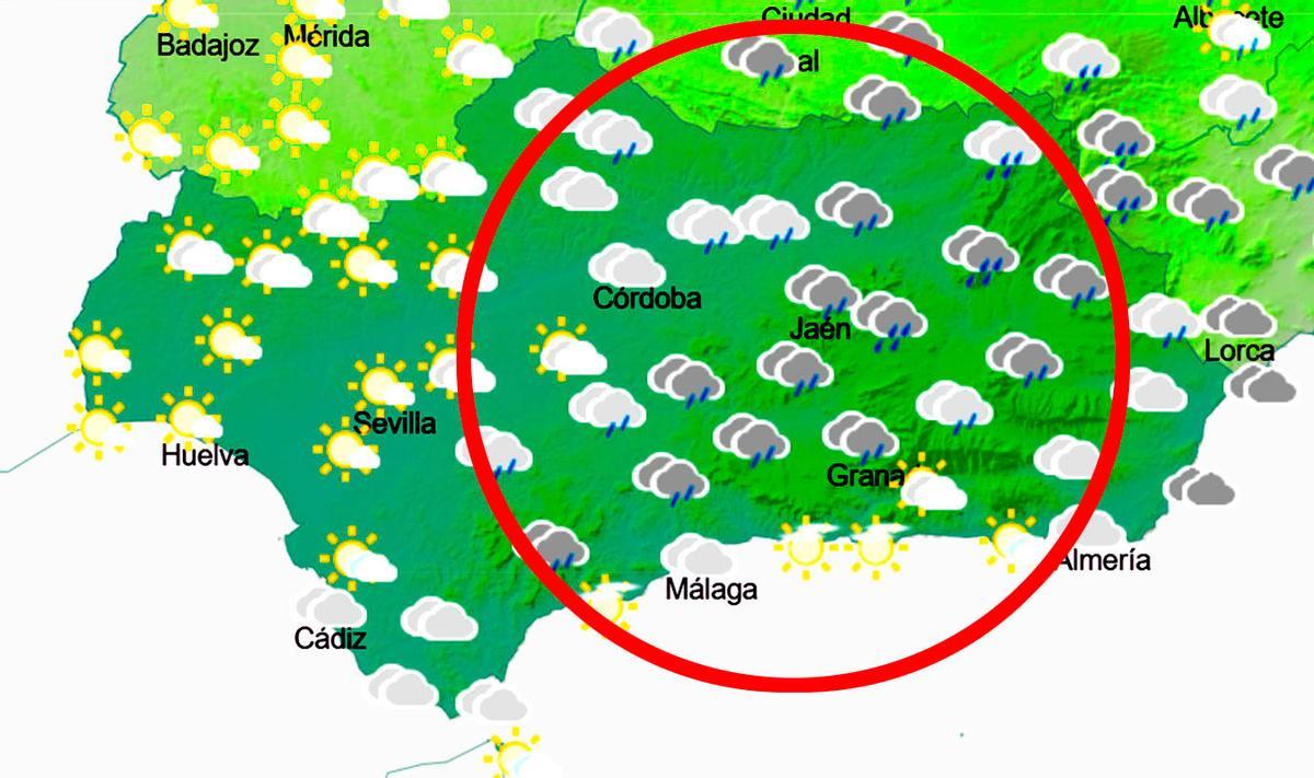 Previsión del sábado en Andalucía.