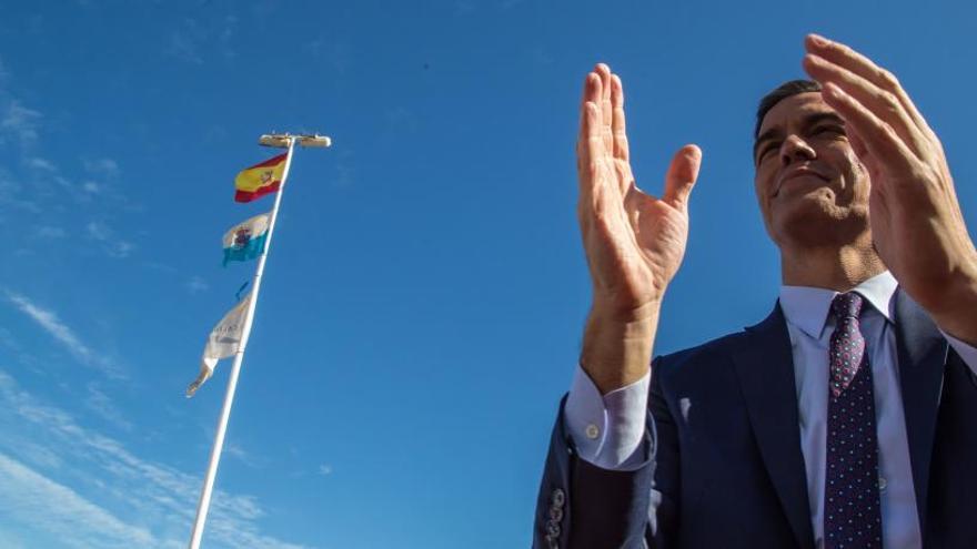 Pedro Sánchez durante un acto de campaña.