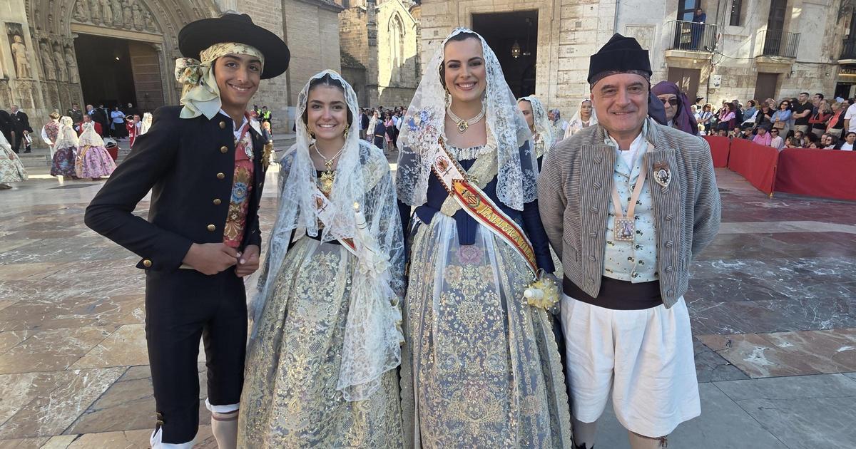 María Ruiz, en la Procesión de la Virgen