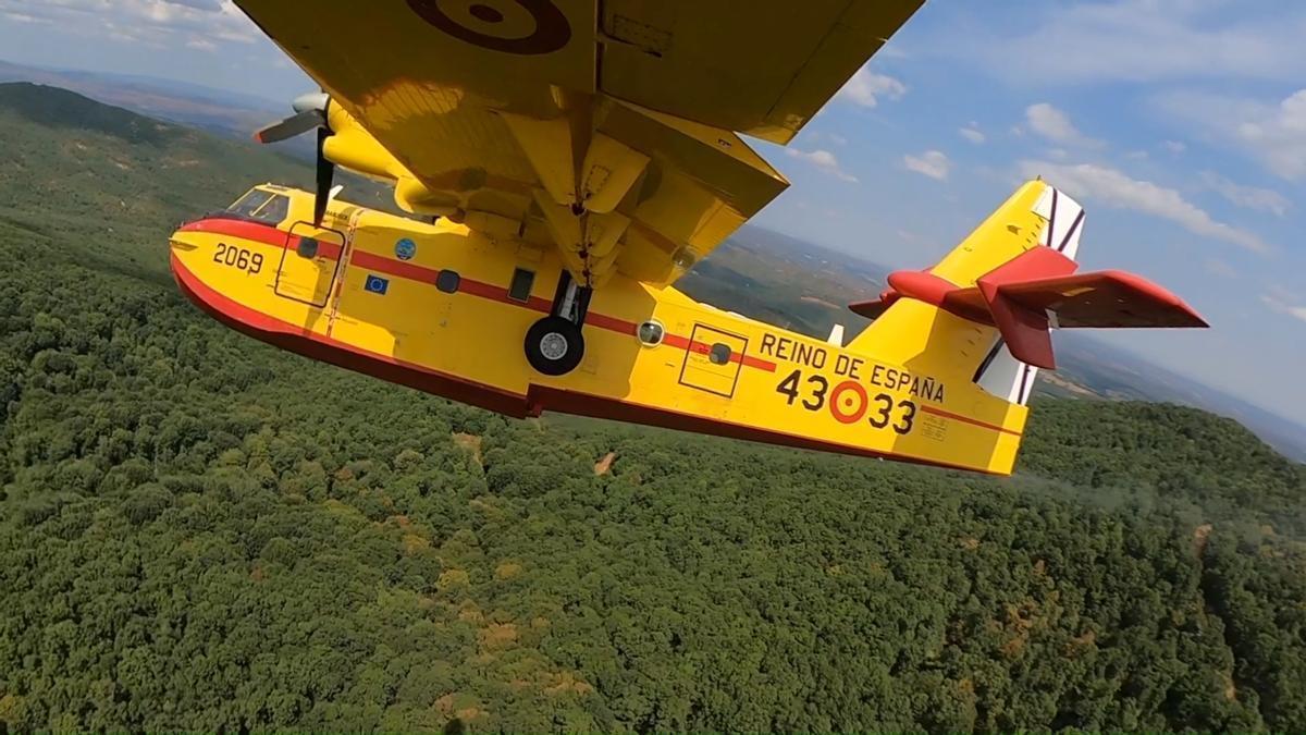 Grupo 43, la unidad que combate el fuego desde el aire