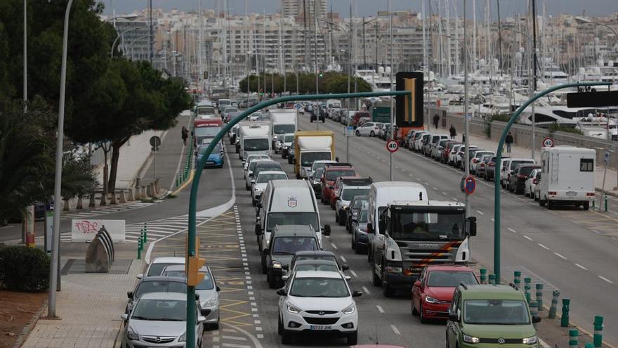 Protesta de transportistas en Palma