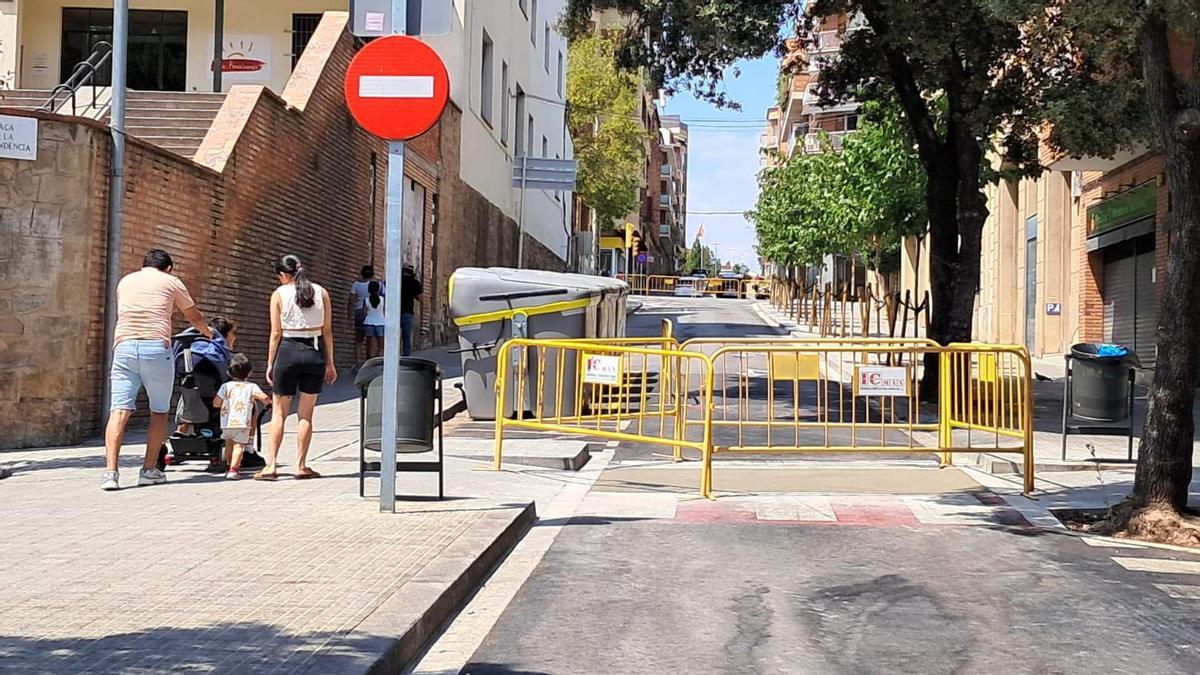 Tram del Saclosa afectat per les obres de reforç