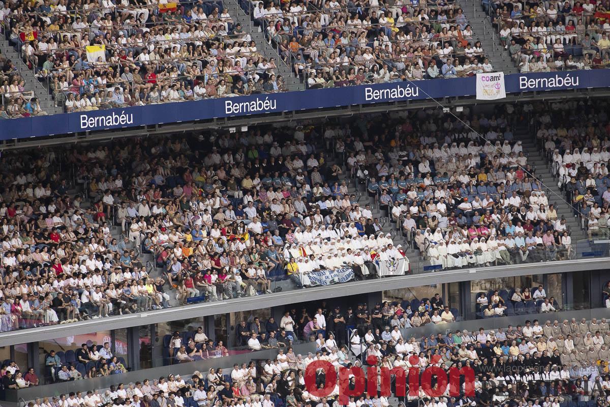 Viaje papa León XIV/Encuentro diocesano en el Santiago Bernabéu_007