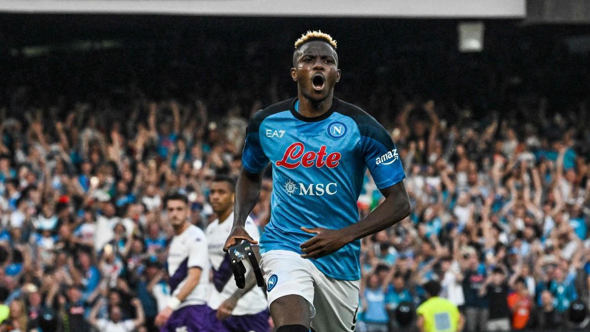 Victor Osimhen, celebrando un gol