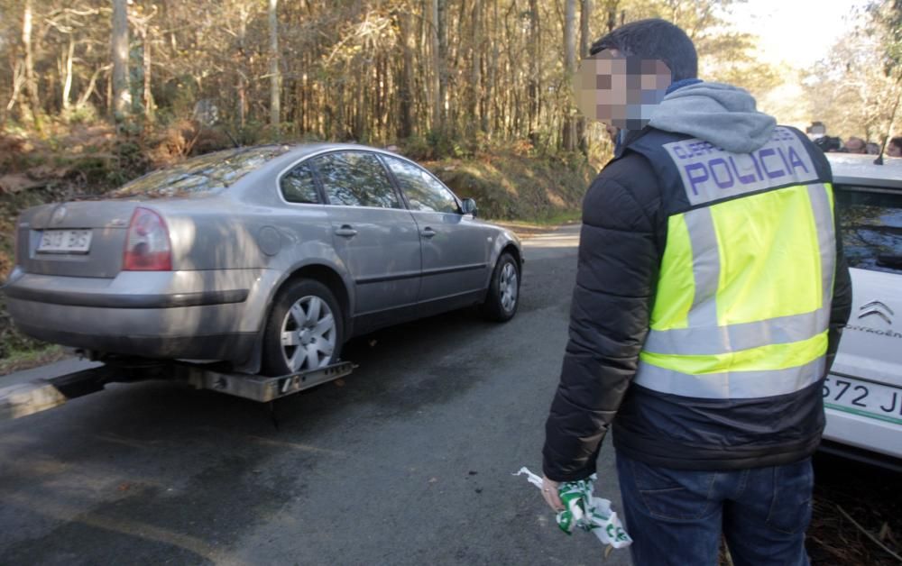 Hallan en un monte de Boqueixón el cuerpo del presunto asesino de la joven apuñalada en Santiago