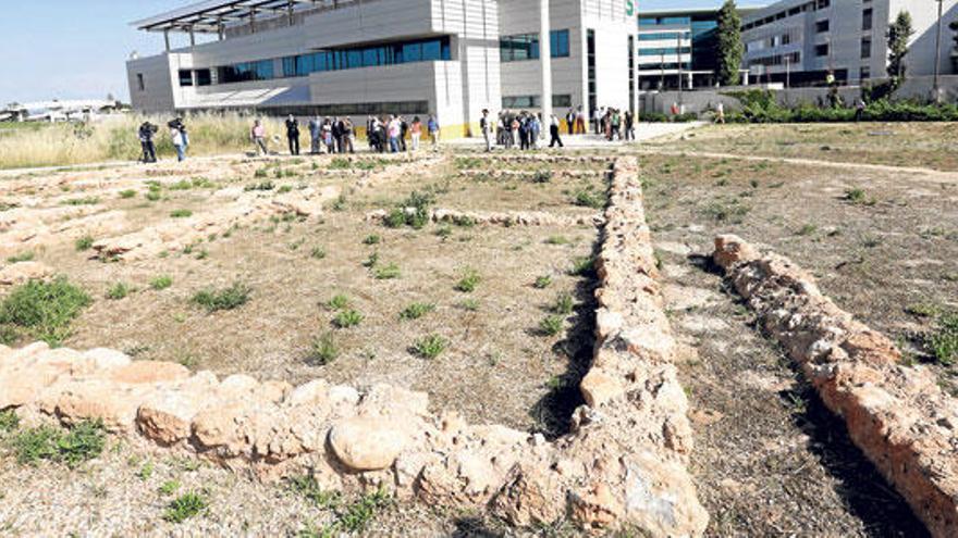 Entrada a los restos de la casa del cónsul del campamento romano de Son Espases.