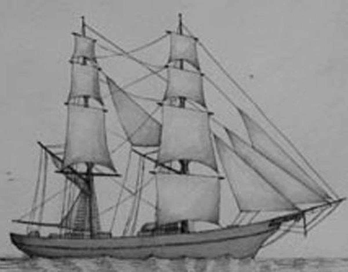 O naufraxio dun bergantín en Pinténs en 1850